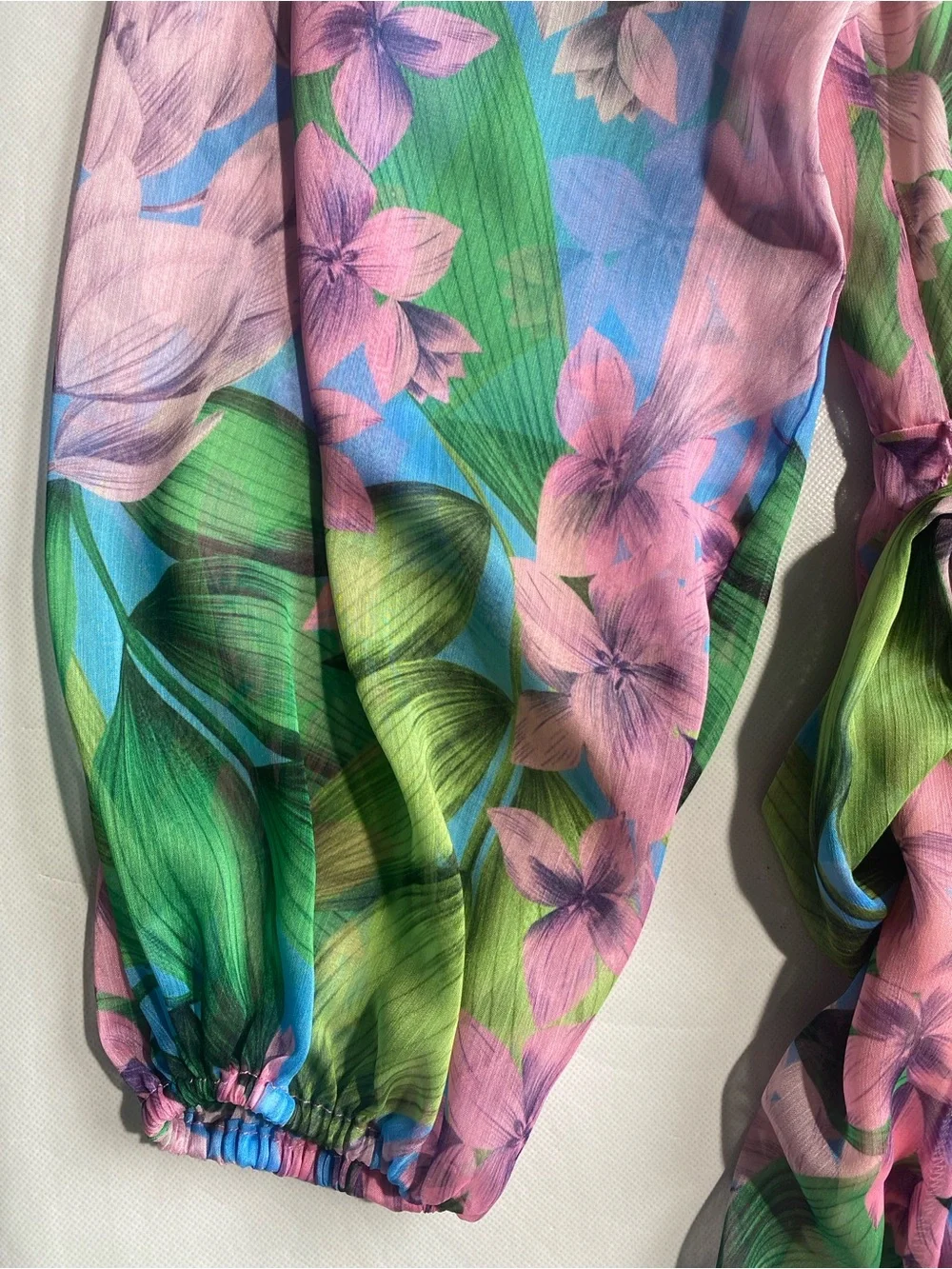 NEW Womens Alex Marie Laurel Chiffon Long Sleeve Mini Wisteria Dress $178 - Picture 7 of 12